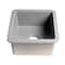 Alfi Brand Gray Matte Square 18" x 18" Undermount / Drop In Fireclay Prep Sink ABF1818S-GM - alternate 4